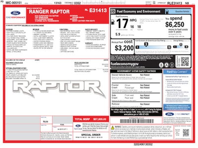 2024 Ford Ranger Raptor 4WD