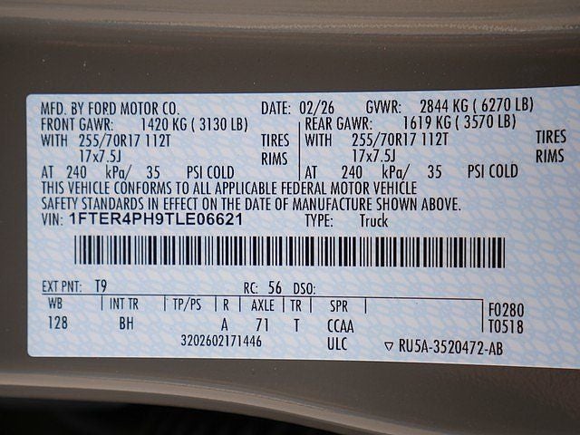 2026 Ford Ranger XL CREW 4WD