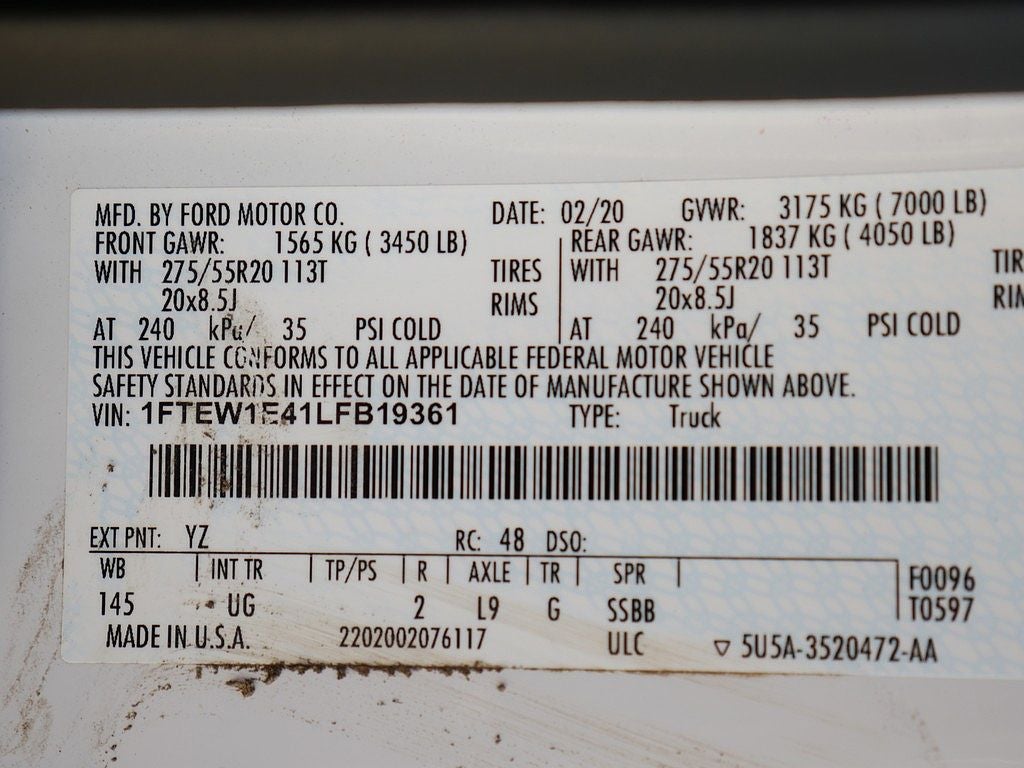 2020 Ford F-150 XLT CREW 3.5