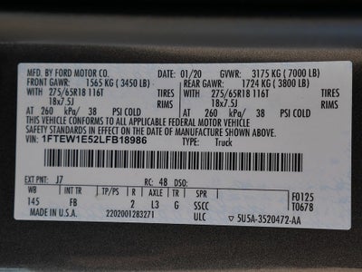 2020 Ford F-150 XLT CREW 5.0