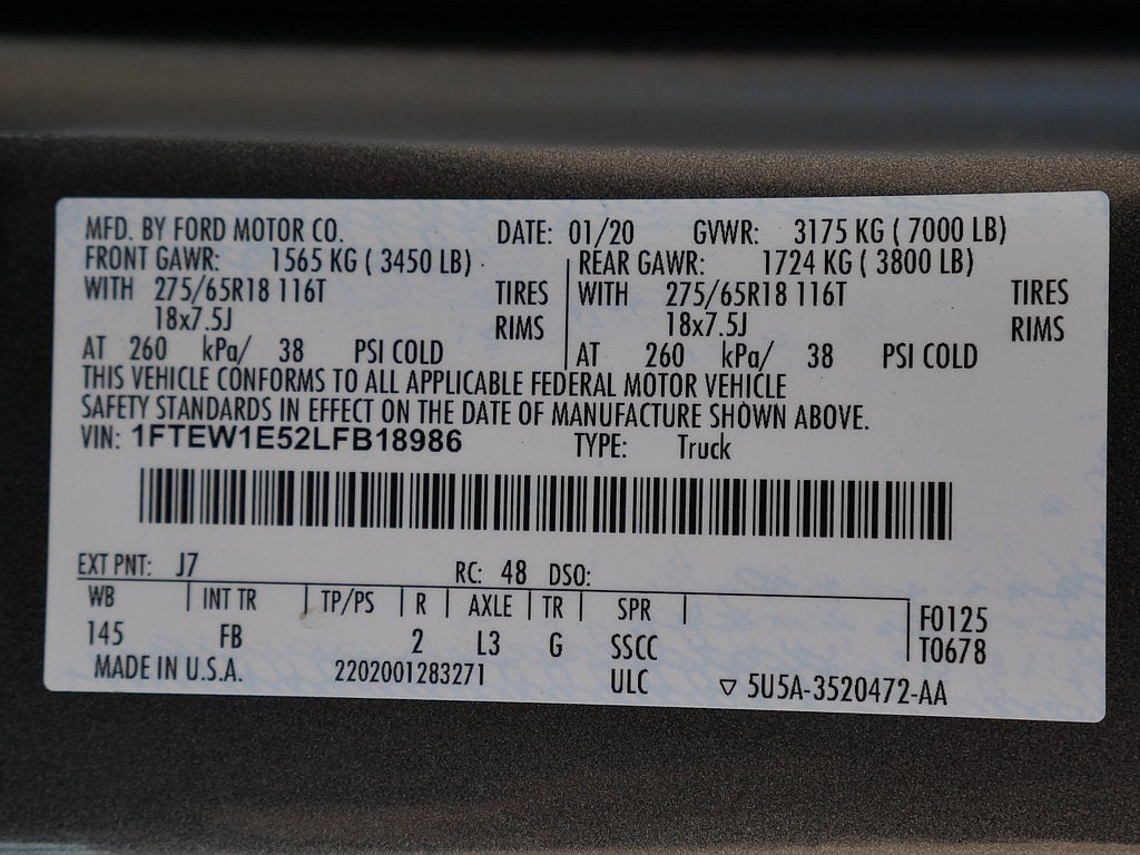 2020 Ford F-150 XLT CREW 5.0