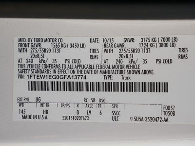 2016 Ford F-150 Lariat CREW 3.5