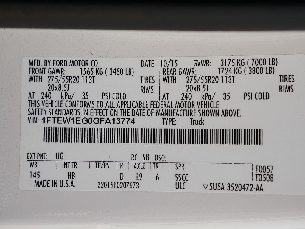 2016 Ford F-150 Lariat CREW 3.5
