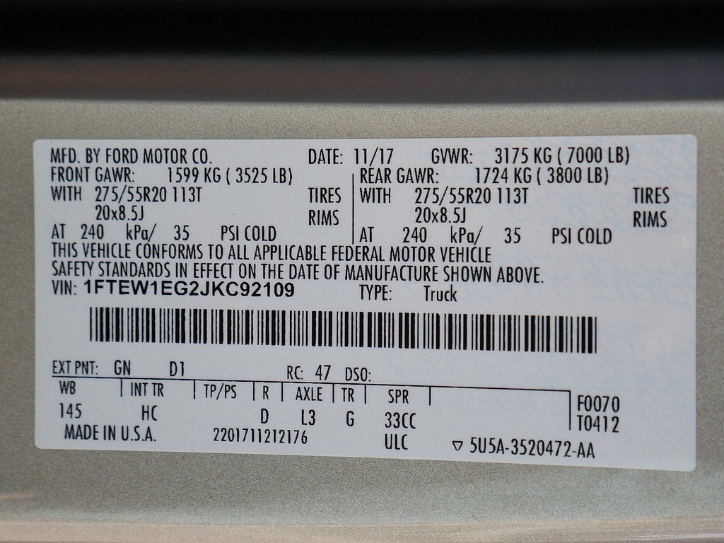 2018 Ford F-150 Lariat CREW 3.5