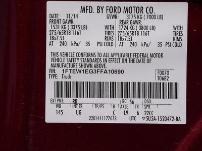 2015 Ford F-150 XLT CREW 3.5
