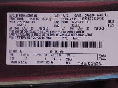 2018 Ford F-150 STX CREW 2.7