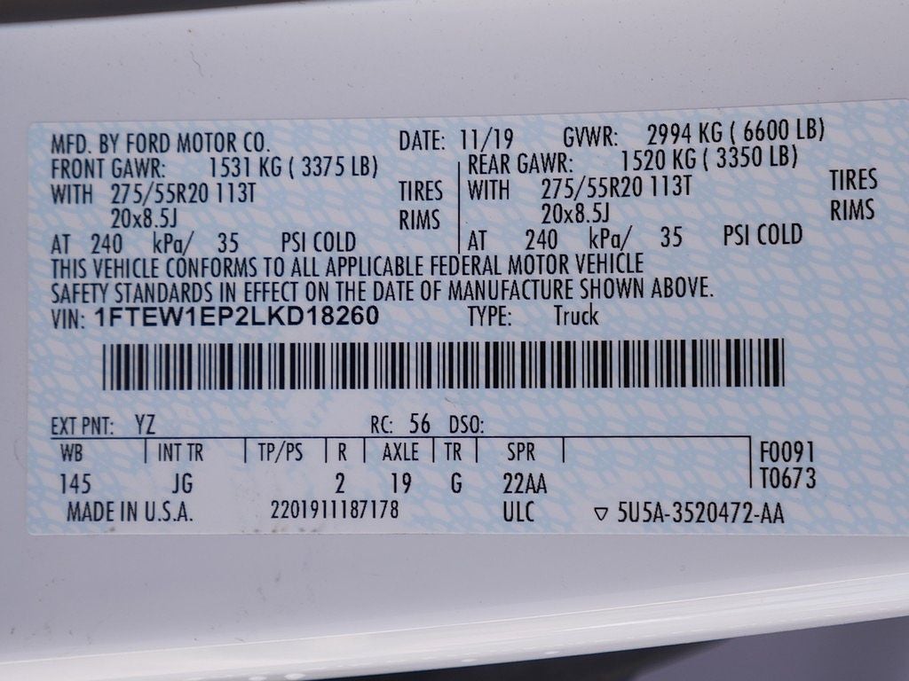 2020 Ford F-150 STX CREW 2.7