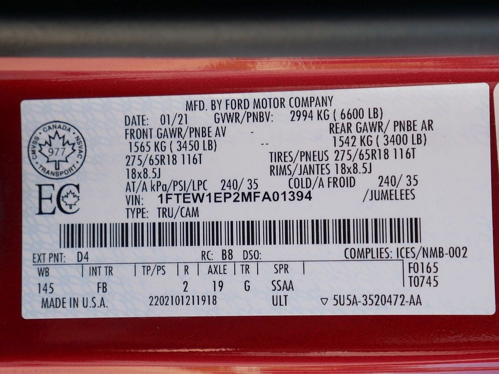 2021 Ford F-150 XLT CREW 2.7