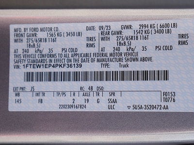 2023 Ford F-150 XLT CREW 2.7