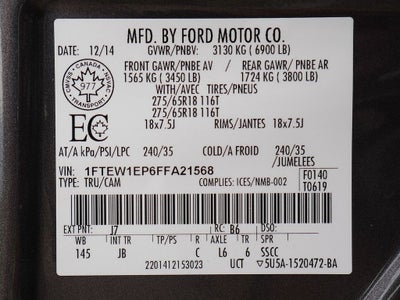 2015 Ford F-150 XLT CREW 2.7