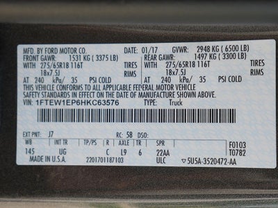 2017 Ford F-150 XLT CREW 2.7