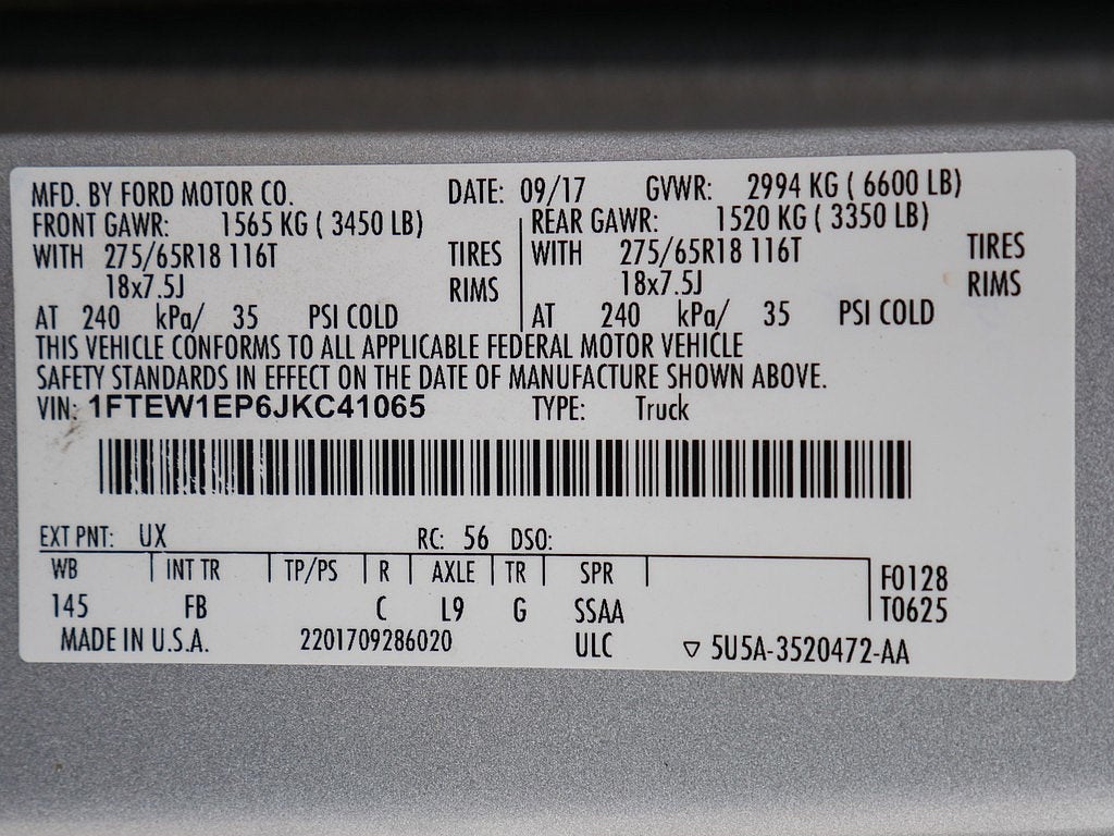2018 Ford F-150 XLT CREW 2.7