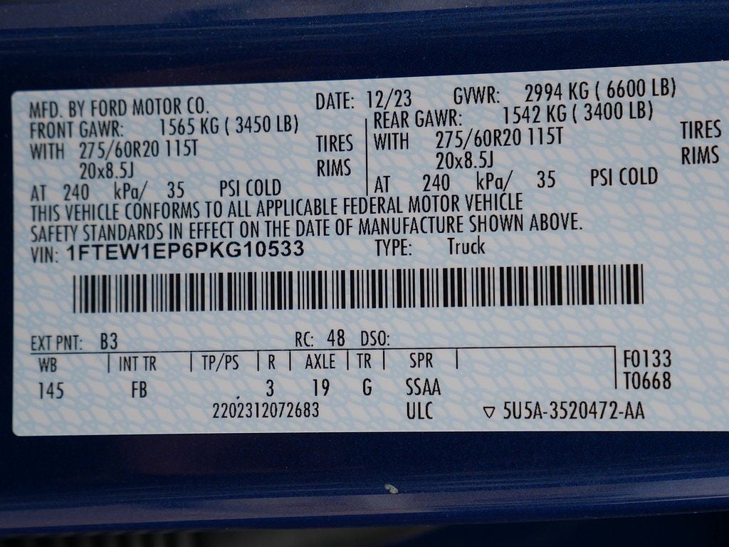 2023 Ford F-150 XLT CREW 2.7