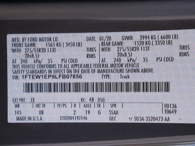 2020 Ford F-150 XLT CREW 2.7