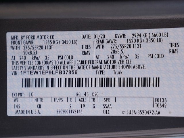 2020 Ford F-150 XLT CREW 2.7