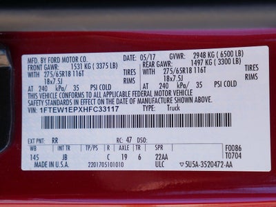 2017 Ford F-150 XLT CREW 2.7