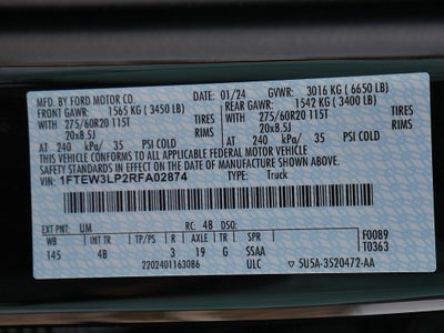 2024 Ford F-150 XLT CREW 2.7 303A