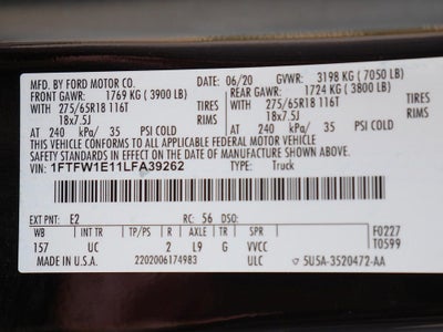 2020 Ford F-150 XLT CREW 3.0