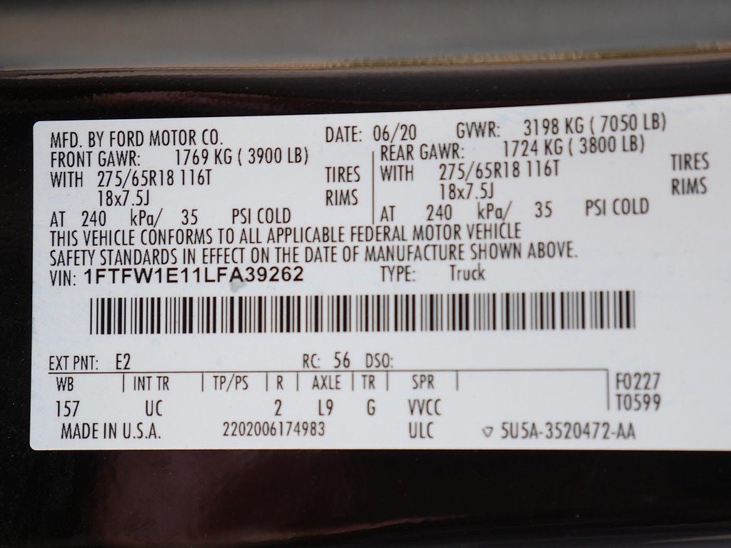 2020 Ford F-150 XLT CREW 3.0
