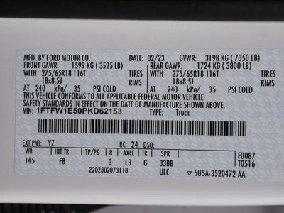 2023 Ford F-150 XLT ROCKY RIDGE 5.0