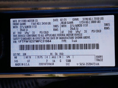 2021 Ford F-150 XLT CREW 5.0