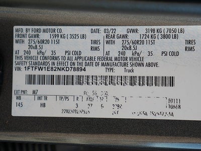 2022 Ford F-150 Lariat CREW 3.5