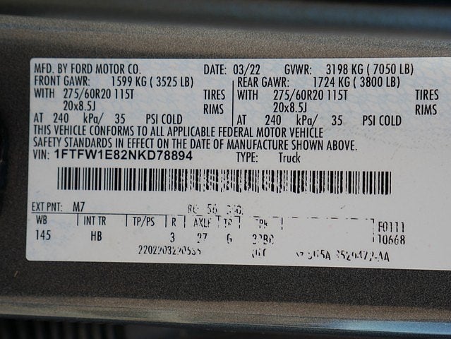 2022 Ford F-150 Lariat CREW 3.5