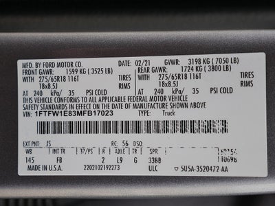 2021 Ford F-150 XLT CREW 3.5