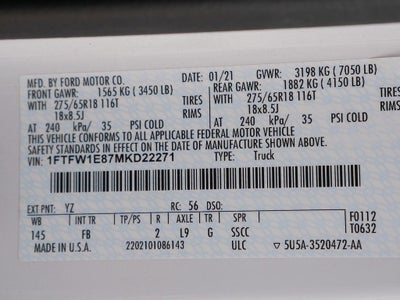 2021 Ford F-150 XLT CREW 3.5