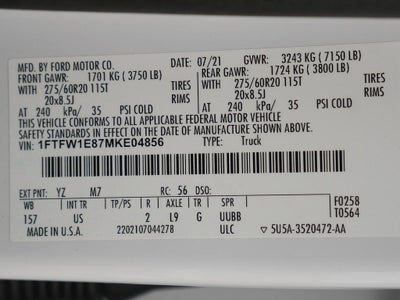2021 Ford F-150 XLT LONG BED CREW 3.5