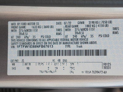 2022 Ford F-150 Platinum CREW 3.5