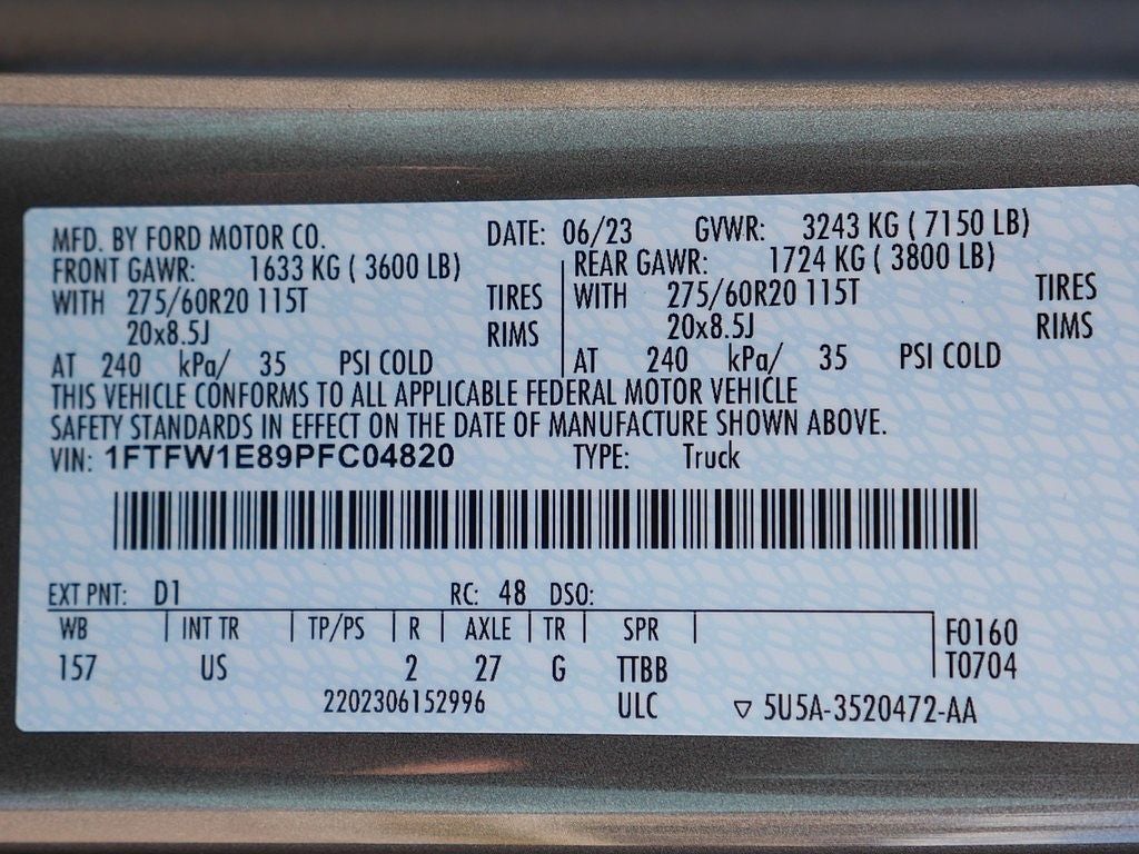 2023 Ford F-150 XLT CREW 3.5