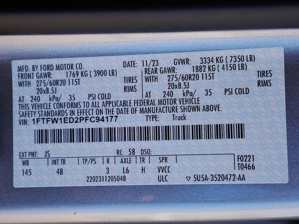 2023 Ford F-150 XLT CREW 3.5 PB