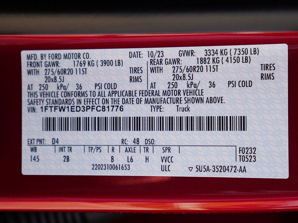 2023 Ford F-150 Lariat CREW 3.5 PB