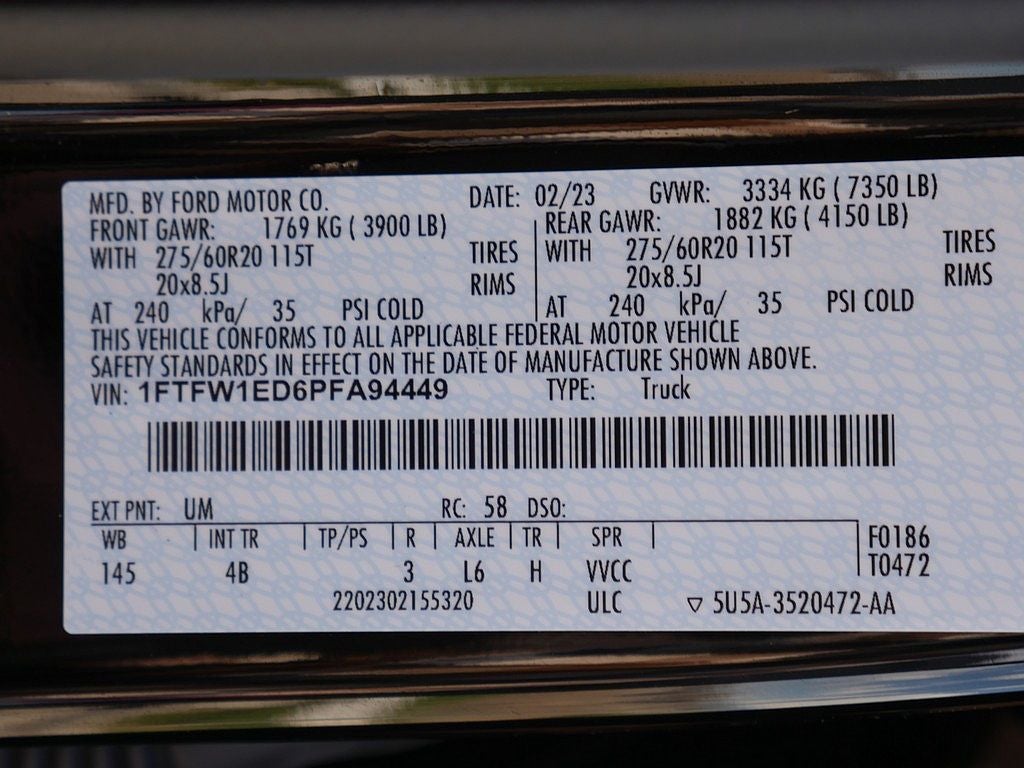 2023 Ford F-150 XLT CREW 3.5 PB