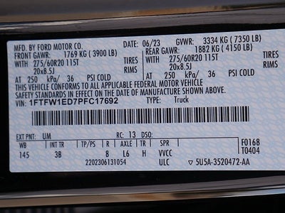 2023 Ford F-150 Platinum CREW 3.5 PB