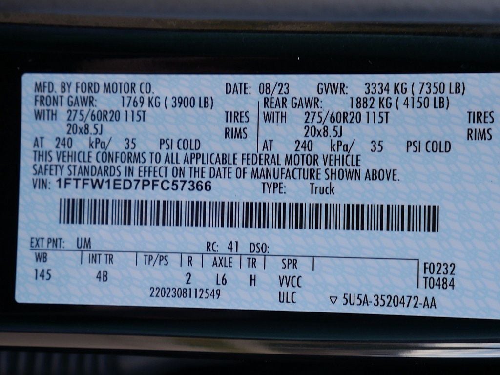 2023 Ford F-150 XLT CREW 3.5 PB