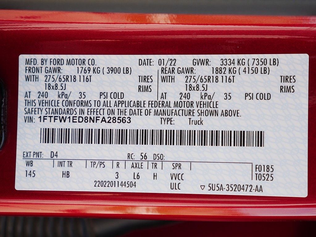 2022 Ford F-150 Lariat CREW 3.5 PB