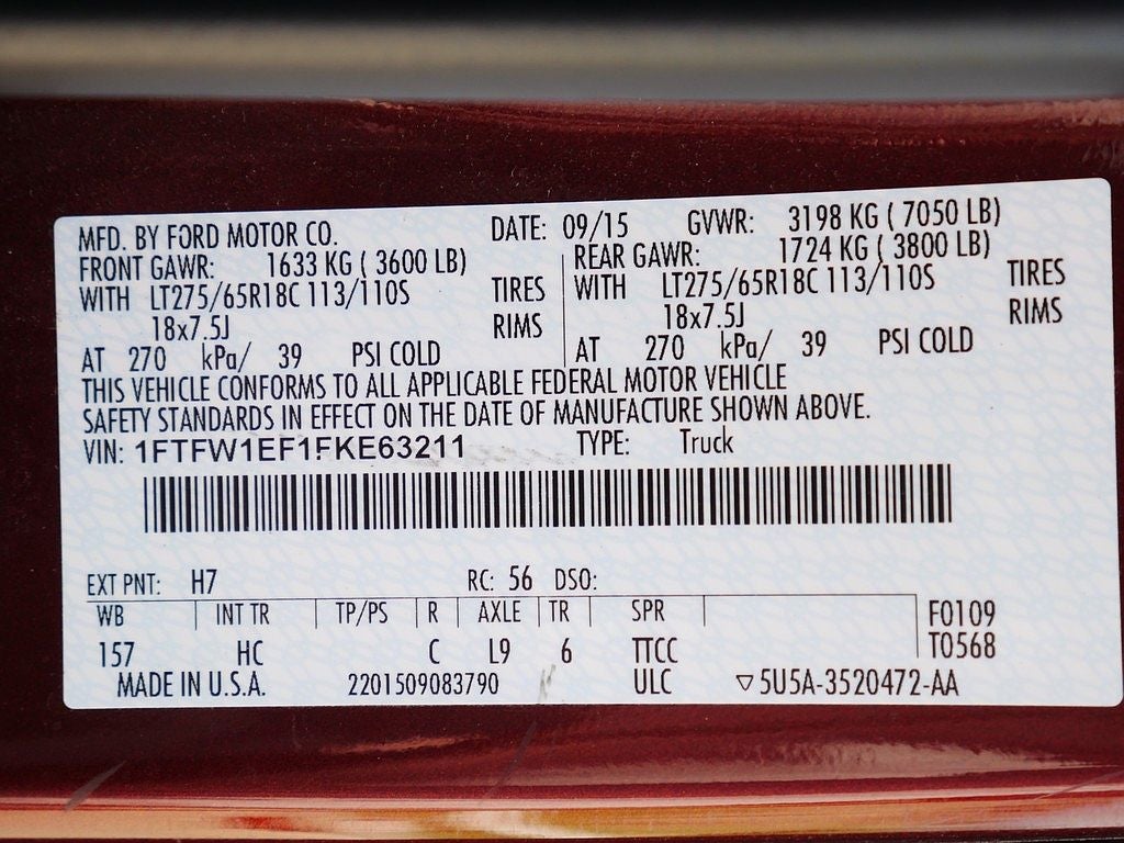 2015 Ford F-150 Lariat CREW 5.0 LONG BED
