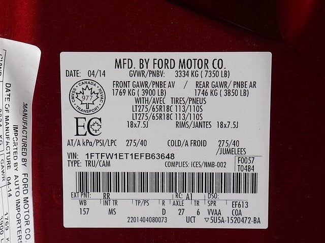 2014 Ford F-150 XLT CREW 3.5