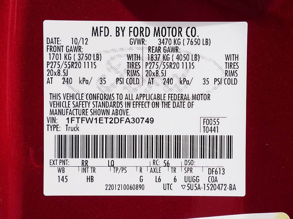 2013 Ford F-150 Lariat CREW 3.5