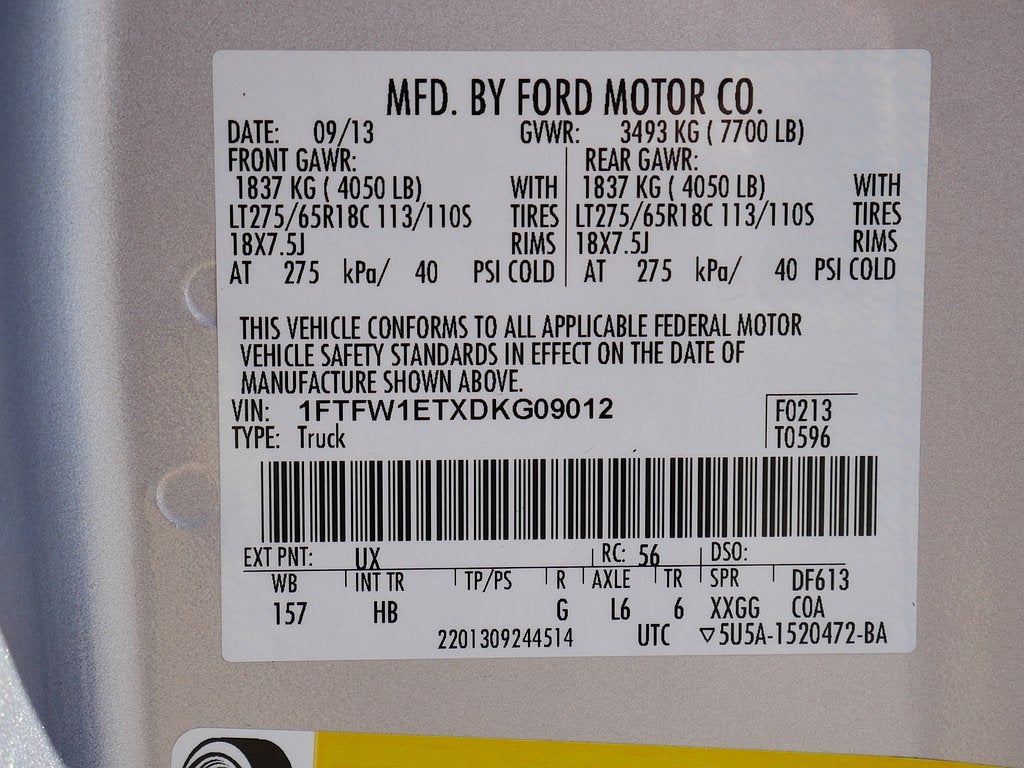 2013 Ford F-150 Lariat CREW 3.5 LONG BED