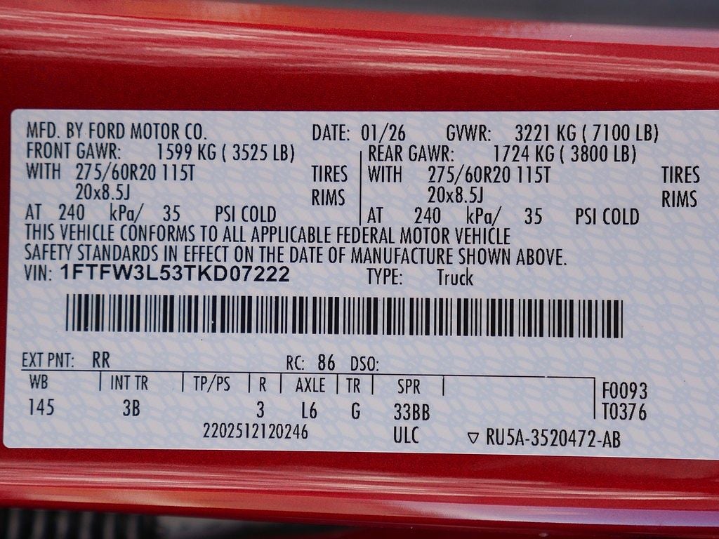 2026 Ford F-150 XLT BLACK WIDOW 4WD