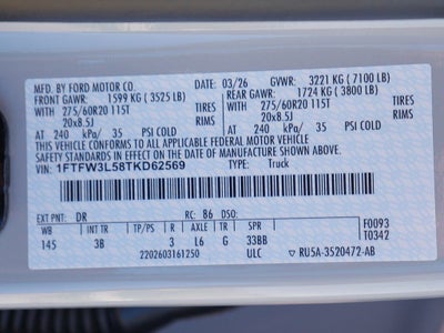 2026 Ford F-150 XLT BLACK WIDOW 4WD