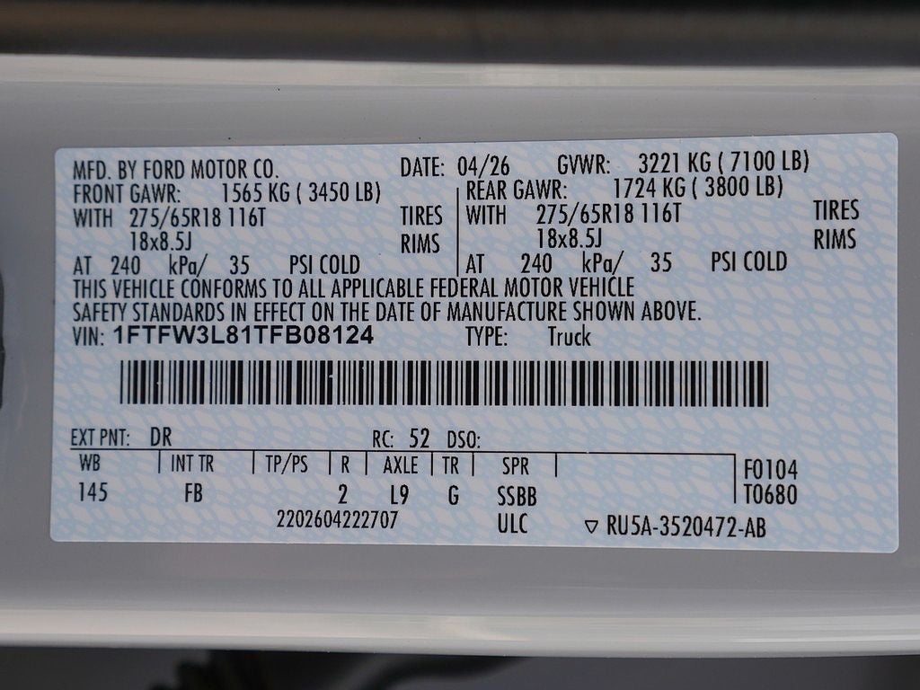 2026 Ford F-150 XLT CREW 4WD
