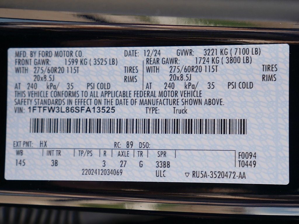 2025 Ford F-150 XLT CREW 3.5 303A