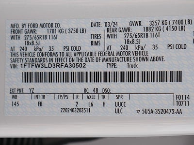 2024 Ford F-150 XLT CREW 3.5 PB