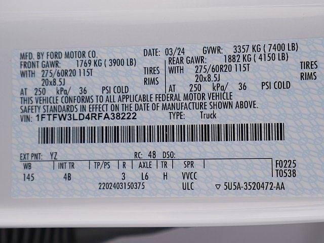 2024 Ford F-150 XLT CREW 303A 3.5 PB