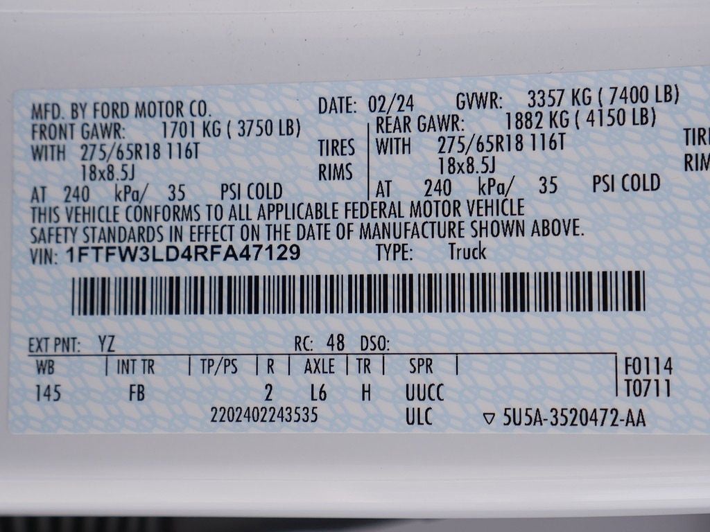 2024 Ford F-150 XLT CREW 3.5 PB