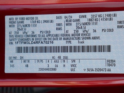 2024 Ford F-150 XLT CREW 3.5 PB 303A